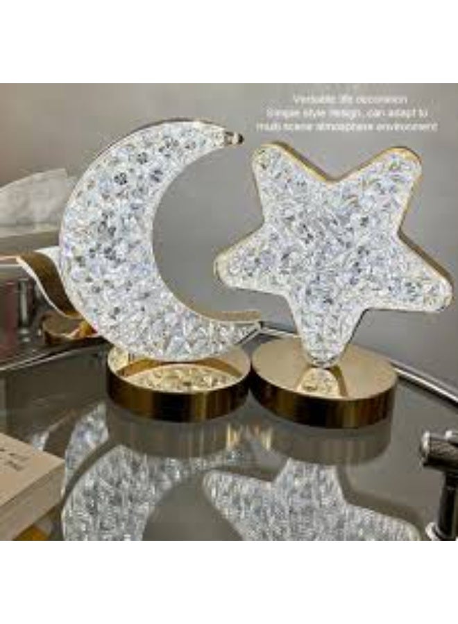 أباجورة كريستال هلال ونجمة – لمسة فنية مضيئة لشهر رمضان - Image 2